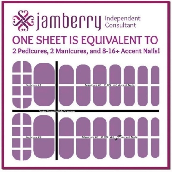 JAMBERRY Nail Wraps - Mint Green Chevron - Picture 8 of 9